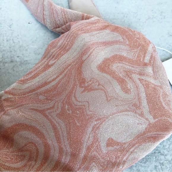 L Space Lizzie Top Bikini Set Shimmery Marble Swirl Pattern Size Medium - Picture 7 of 11